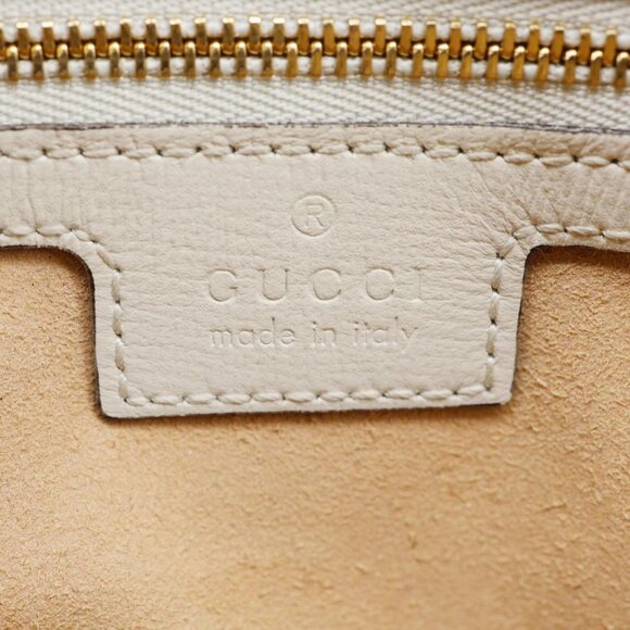 Gucci Horsebit 1955 Small GG Supreme Canvas Shoulder Bag White 645454 - Picture 14 of 15